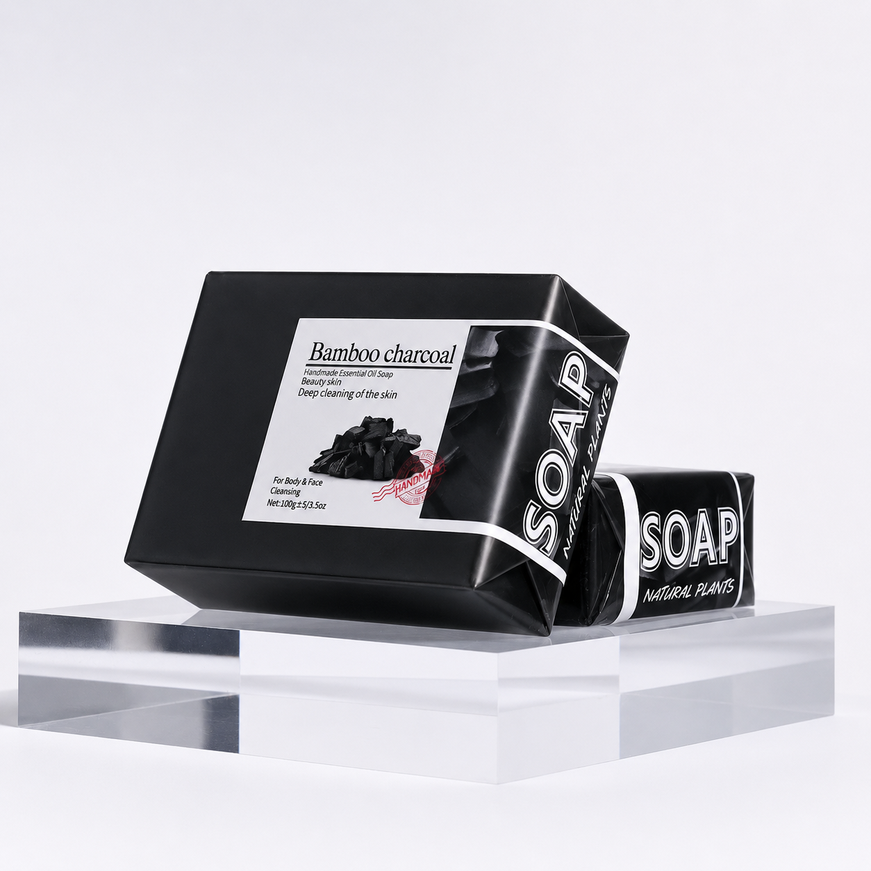 Handmade Bamboo Charcoal Cleansing Soap – For Face & Body 100g